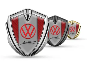 VW Badge Auto Disegno Corse Finitura Lucida